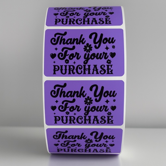 Thank You For Your Purchase Stickers – Labels for Packaging, Boutique - Picture 4 of 11